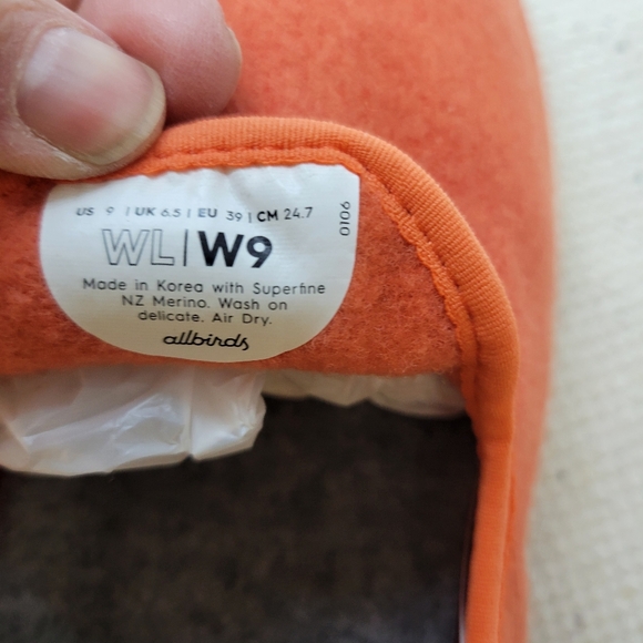 Allbirds Womens Wool Loungers SUNRISE (Orange) Size 9 - Picture 4 of 8